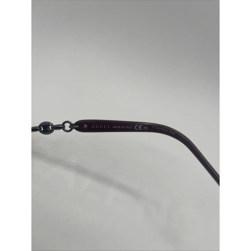 Gucci GG 3624 IDV Square Burgundy Chain Eyeglasses Frame 130mm #325